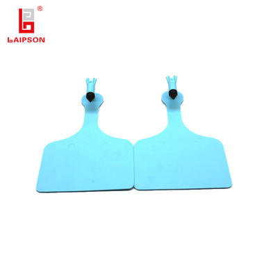 ISO9001 TPU Blue Customization TOP TPU Material Cattle Cow Animal Ear Tag With Serial Number For Cattle