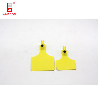 Polyurethane 84mm 62mm Colored Cattle Ear Tags , Printed Ear Tags For Cattle