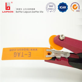 LAIPSON Reuse Rfid Animal Ear Tag Temperature Resistance For Cattle 98*28mm