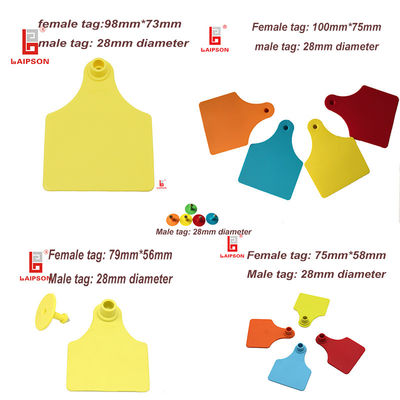 ID Printed 100mm X75mm Bovine Livestock Ear Tags